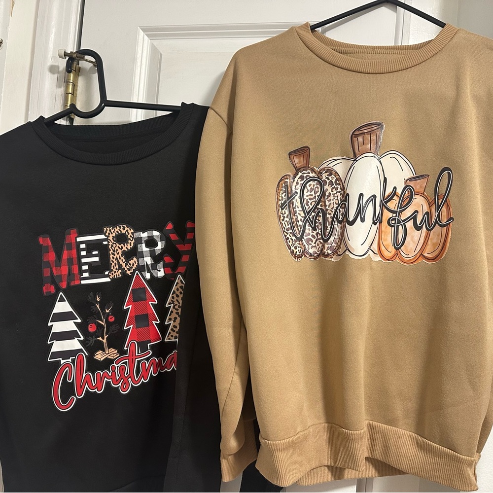 Black and Tan Holiday Sweatshirts